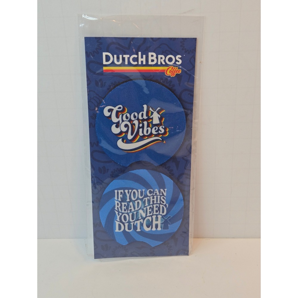 DUTCH BROS Sept 2025 Merch Drop Car Coasters National Coffee Day New Sealed